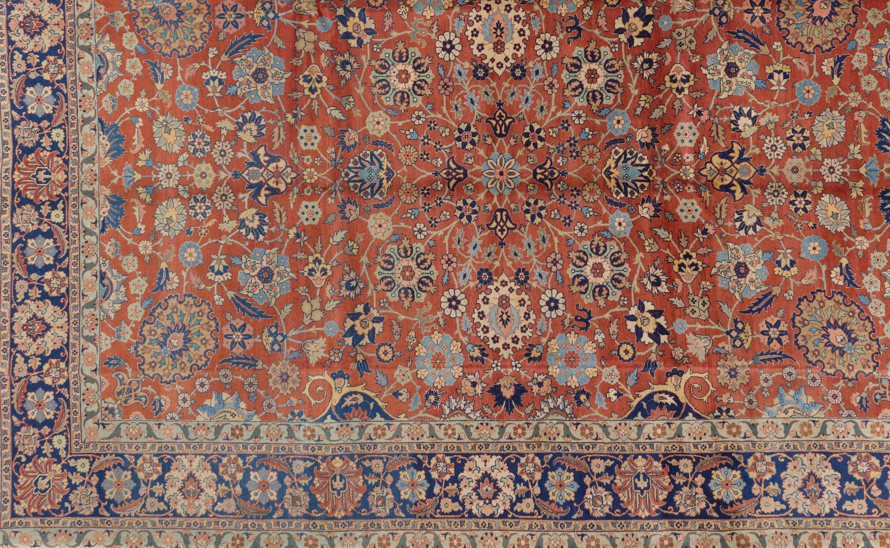 90124 Antique Persian Tabriz Rug Circa 1920