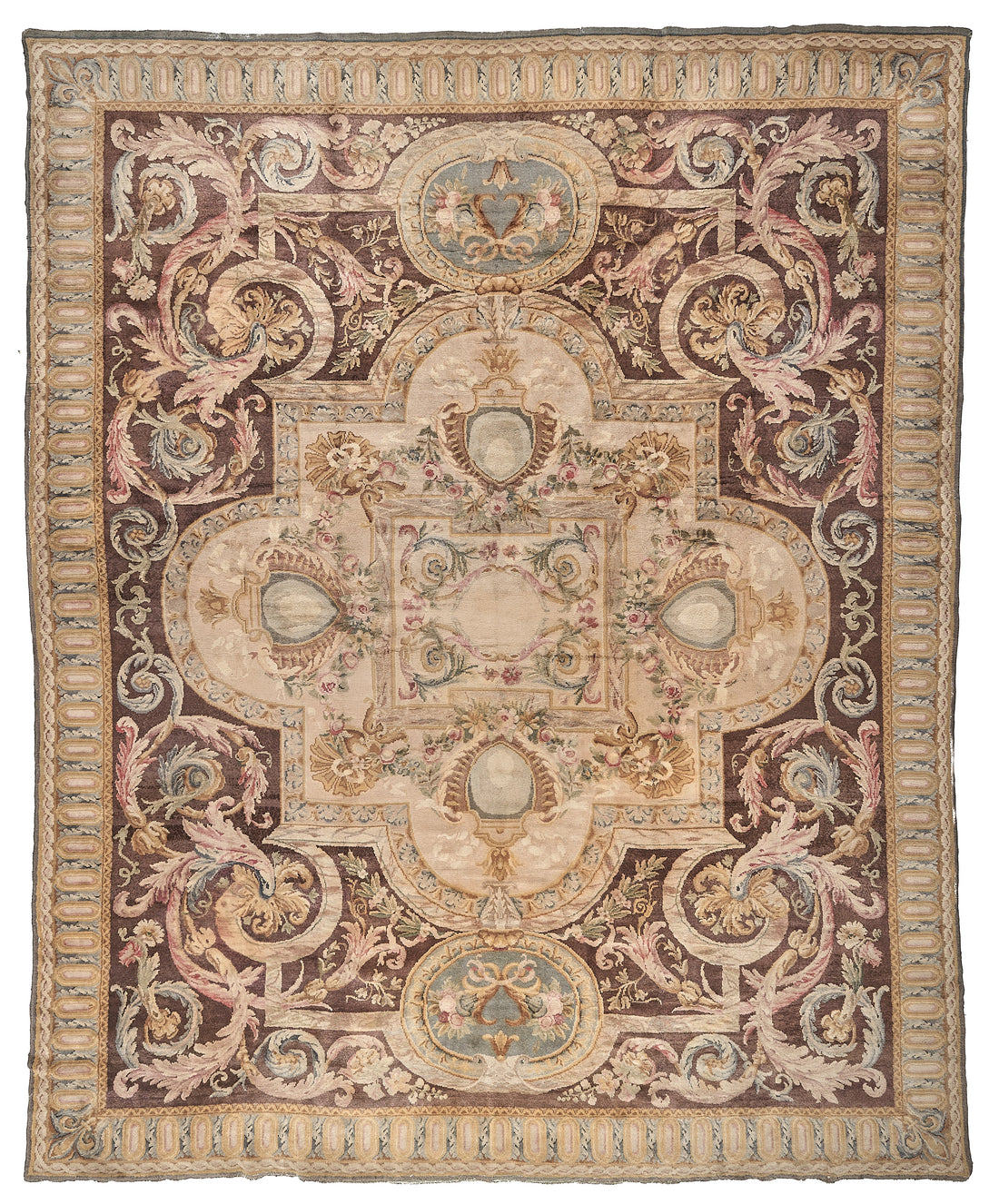 90156 Antique Savonnerie late 19th Century